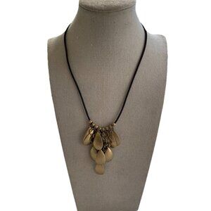 Vintage Ralph Lauren Necklace Statement Chunky Curb Drops Chain Gold Tone 18”NWT